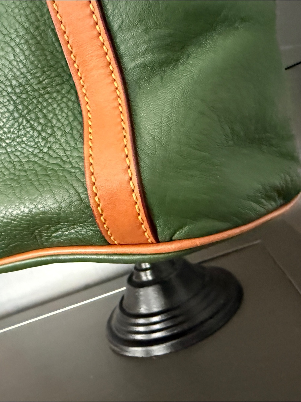 Dooney & Bourke Green Leather Satchel - Picture 5 of 11